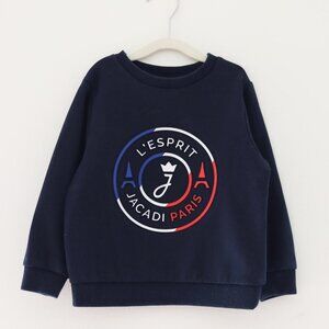 Jacadi Navy Sweatshirt with Logo, Size 4